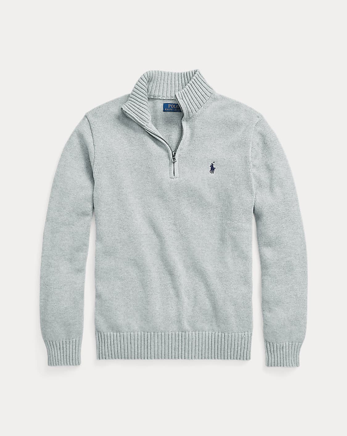 폴로 랄프 로렌 코튼 쿼터 지퍼 모크넥 스웨터 앤도버 헤더 L사이즈 상품이미지5