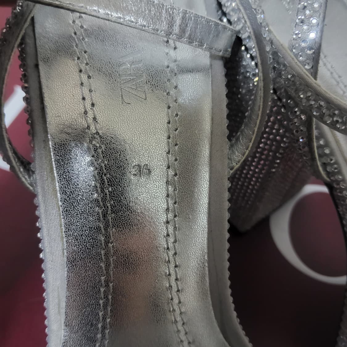 새상품 자라 큐빅 스트랩 하이힐 샌들 샌달  36 230 구두  찐 이쁨 상품이미지5