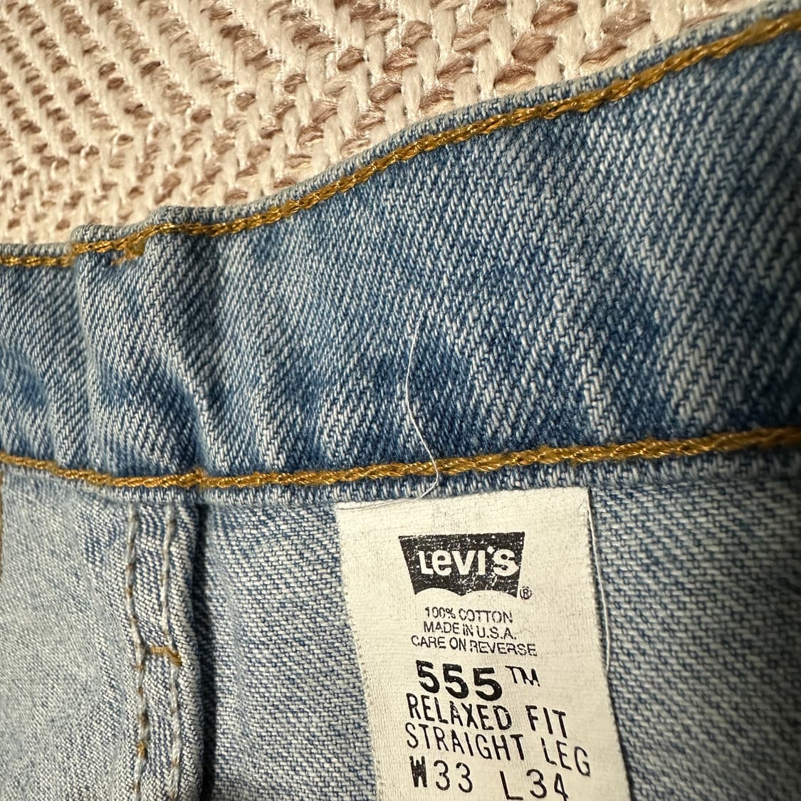 LEVI'S 555 90's usa made denim jeans 상품이미지4