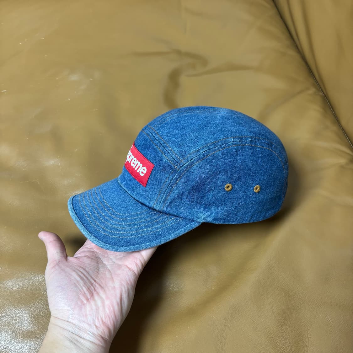 슈프림 캠프캡 모자 박스로고 22FW 데님 상품이미지4