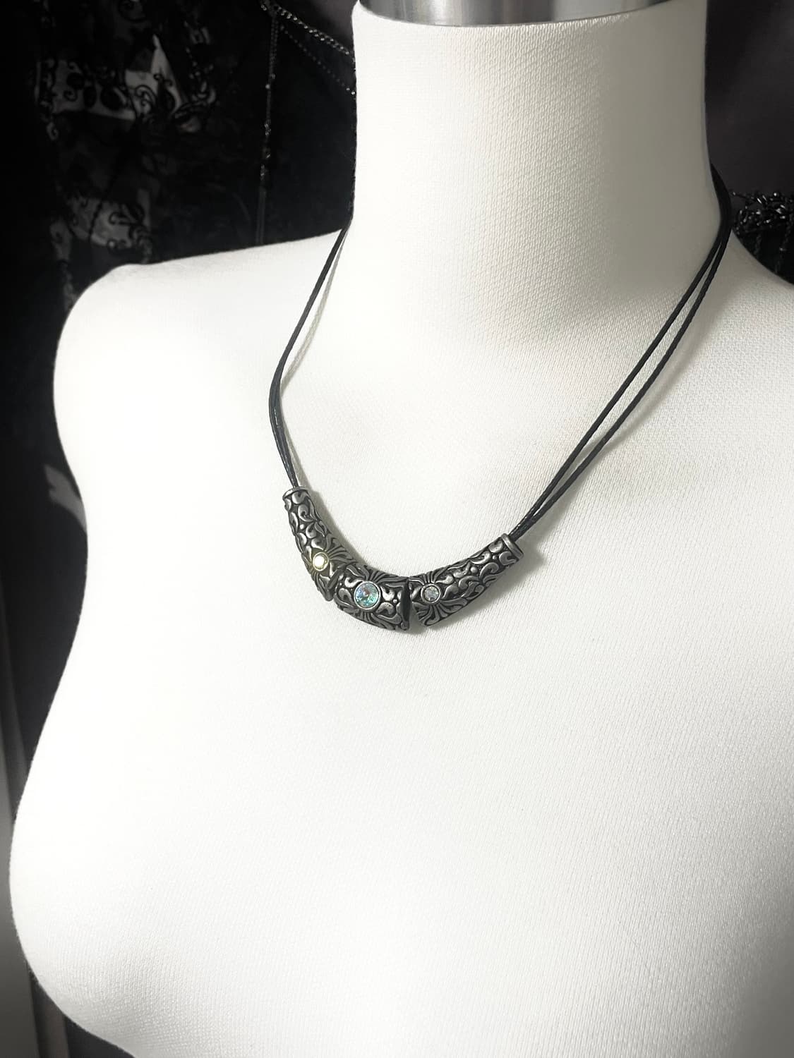 Oriental necklace 빈티지 오리엔탈앤틱큐빅은장동양풍 목걸이 상품이미지2