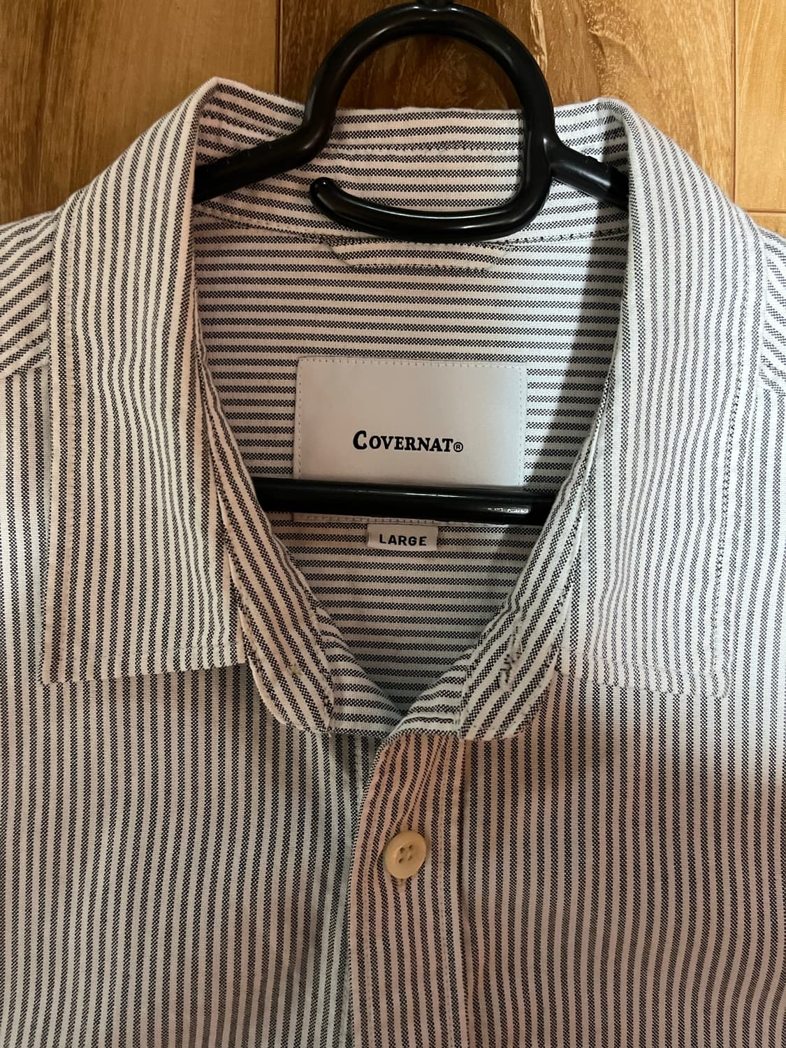 커버낫 옥스포드 스트라이프 셔츠 그레이 상품이미지3