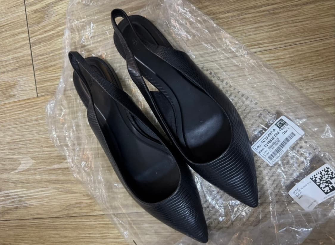 h&m 에첸엠 포인티드 슬링백 플랫슈즈 41사이즈 255 상품이미지1