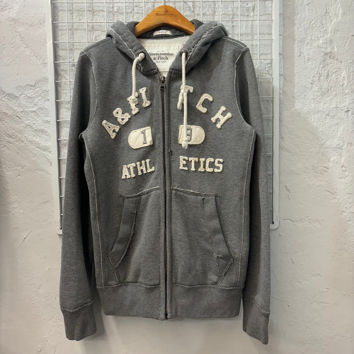 아베크롬비 y2k 빈티지 그레이 후드집업 S 상품이미지1