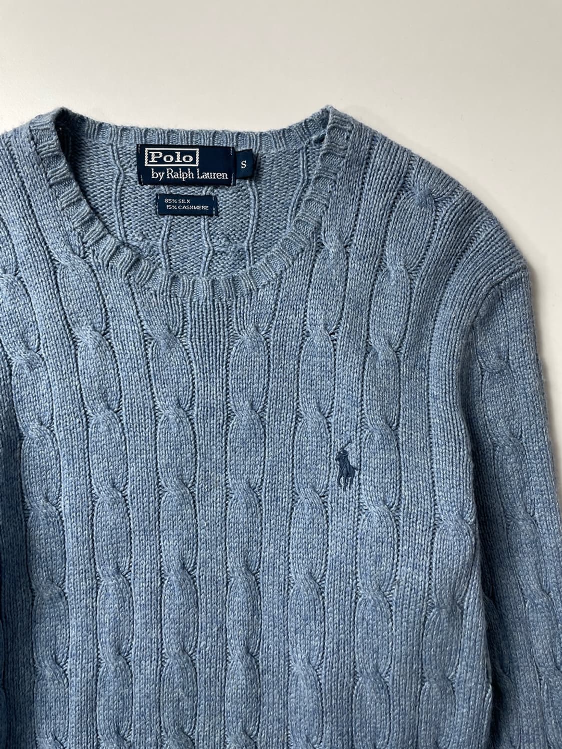 폴로 랄프로렌 캐시미어 실크 블렌드 케이블 니트 상품이미지1
