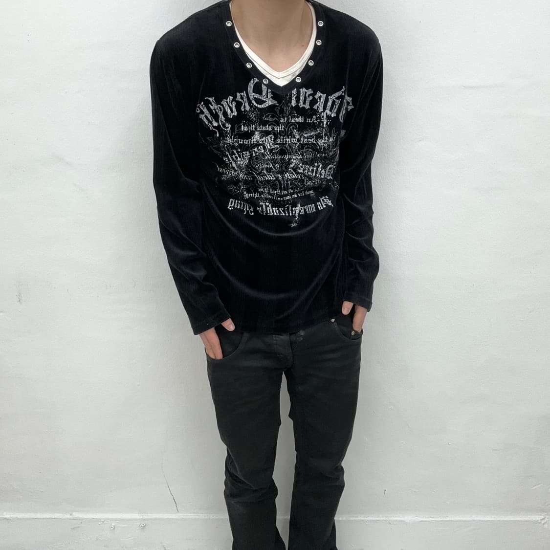 Beaumere printing velvet long sleeve 상품이미지1