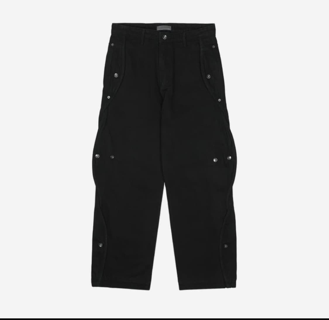 산산기어 코튼 웨이브 팬츠 블랙 1사이즈 상품이미지1