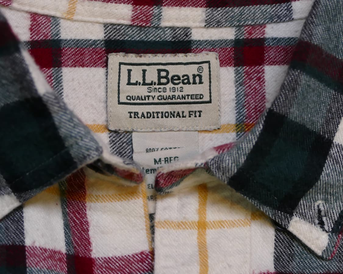 [M] L.L. Bean. 엘엘빈 체크 플란넬 빈티지 코튼 셔츠 상품이미지3