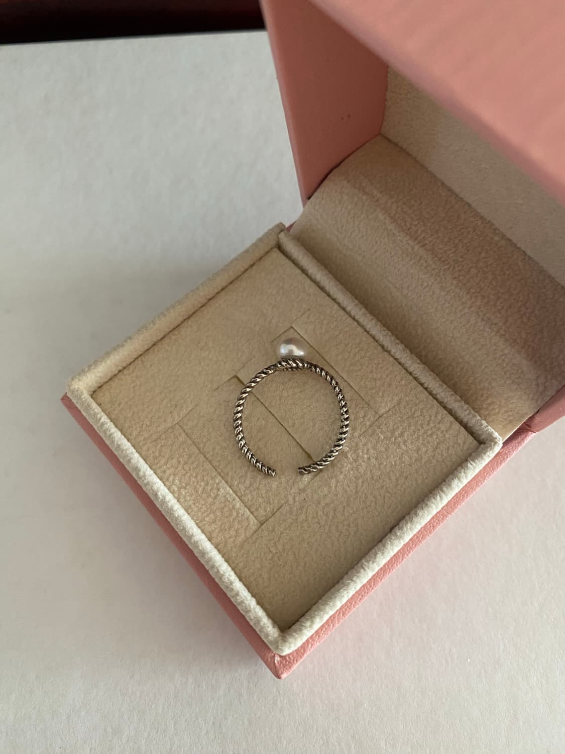 925실버 진주 트위스트 반지 상품이미지2