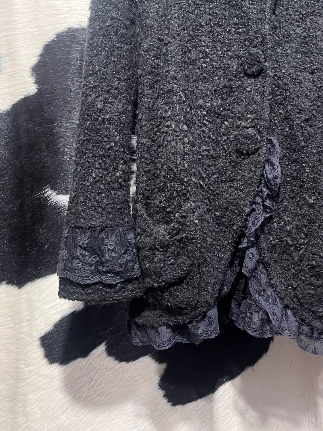 액시즈팜 빅 카라 레이스 가디건 상품이미지4