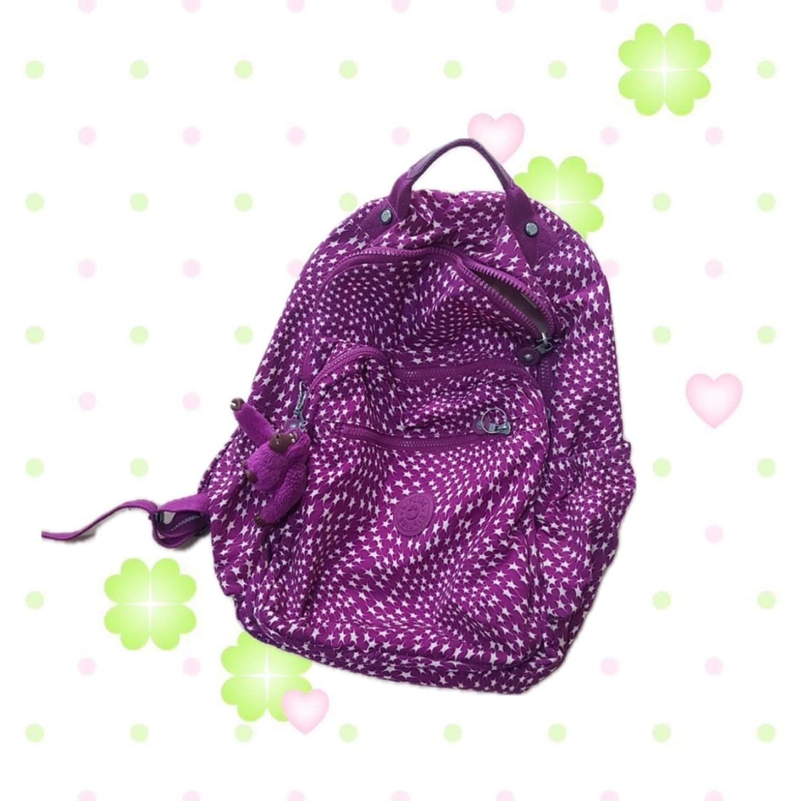 Kipling vintage star 키플링 스타 포도색 백팩 y2k 상품이미지1