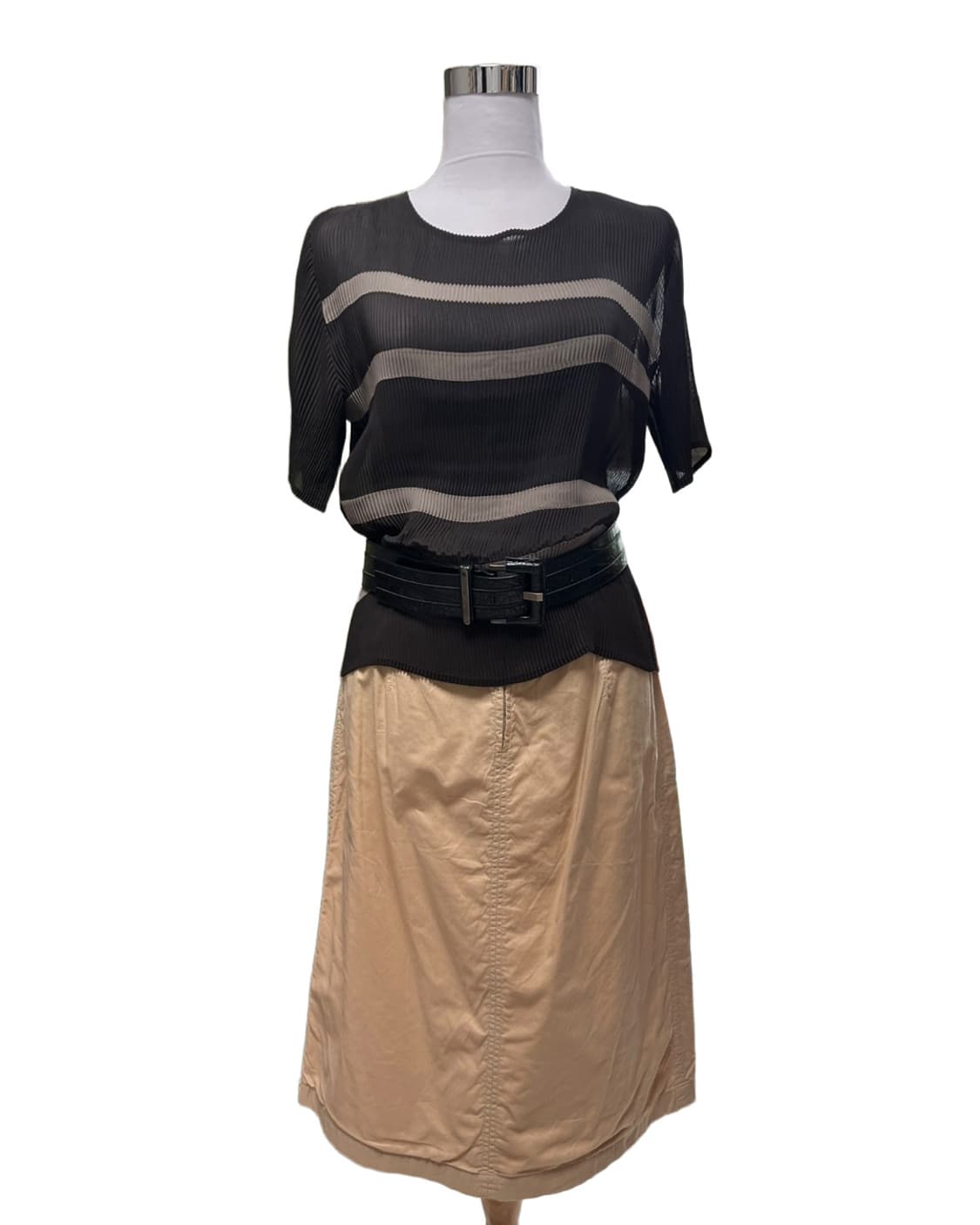 Back pocket Beige skirt 상품이미지8