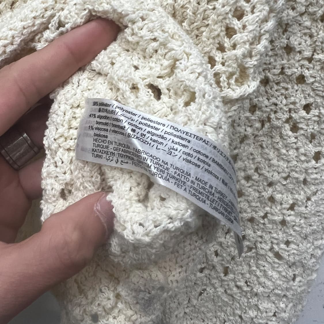 ZARA 자라 펀칭 아일렛 니트 S 상품이미지4