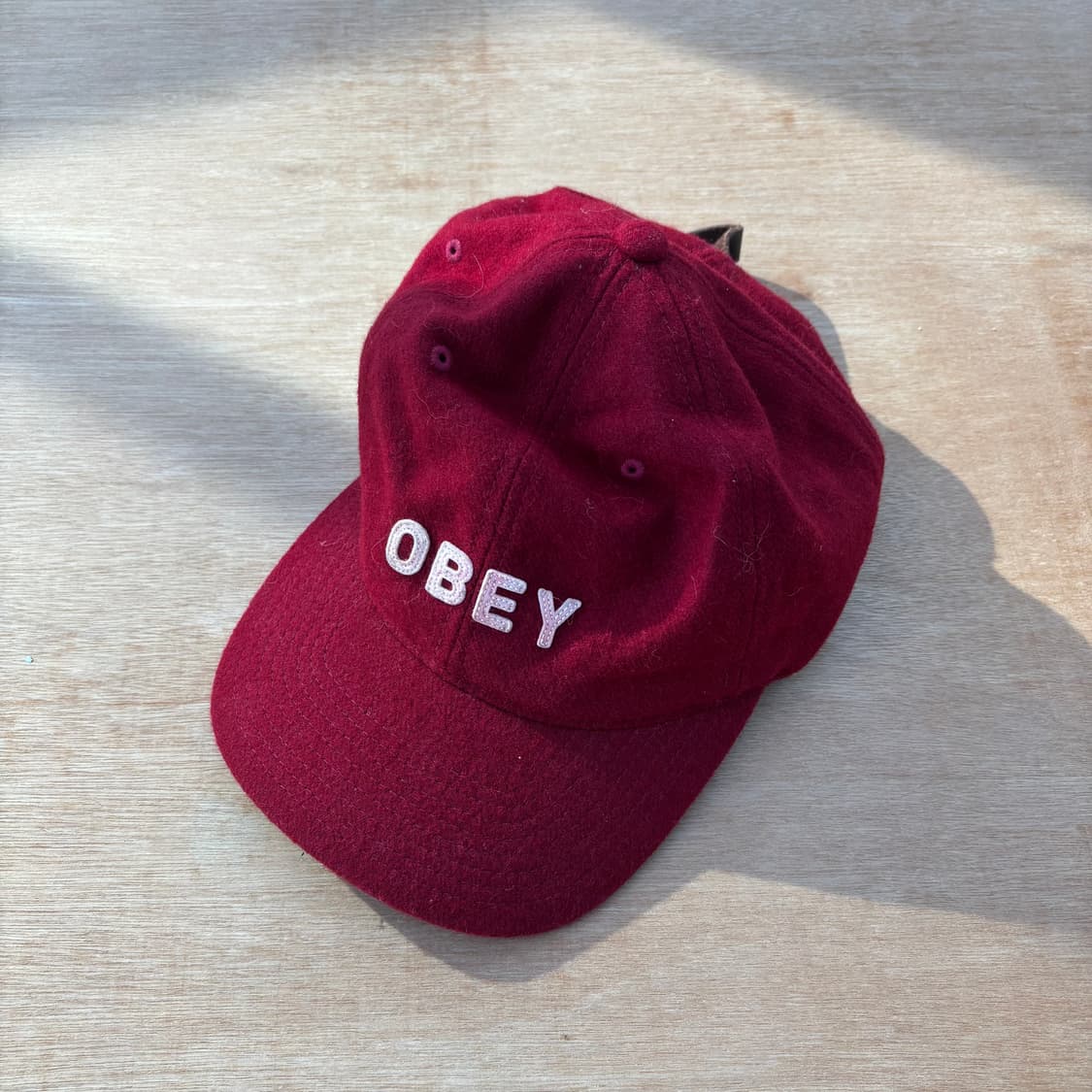 OBEY Burgundy Script Cap  상품이미지1