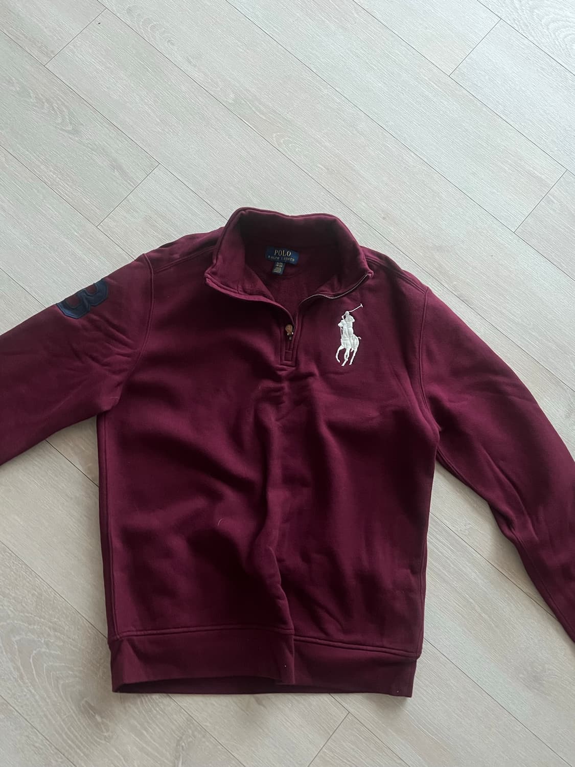 폴로 맨투맨 버건디 상품이미지3