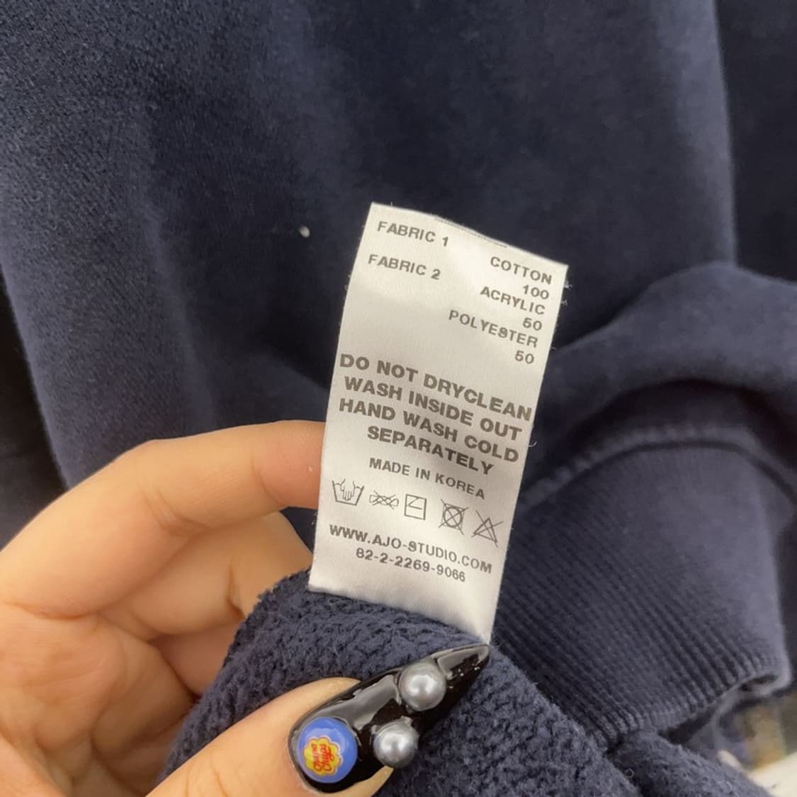 아조바이아조 유니크 보헤미안 언발 약기모 맨투맨 115 C08775 상품이미지6