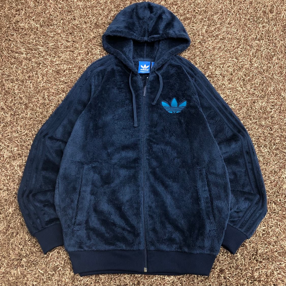 아디다스 쉐르파 파이어버드 빅로고 플리스 후드집업 상품이미지1