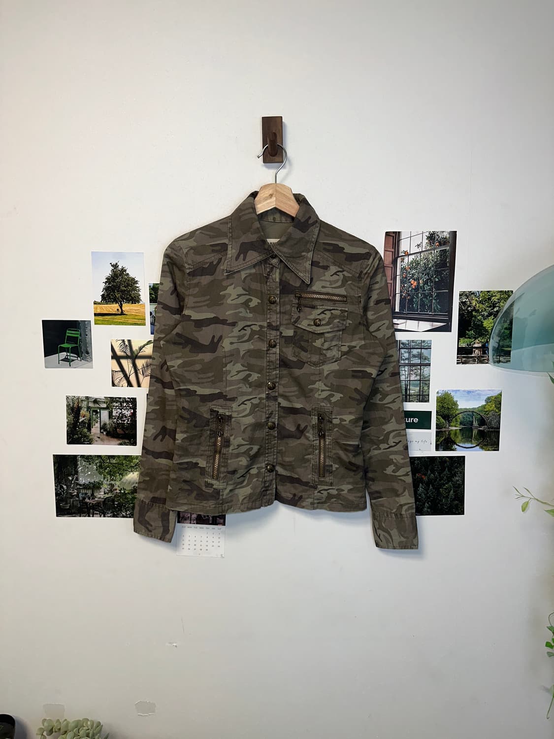 Khaki brown camouflage shirt 상품이미지4