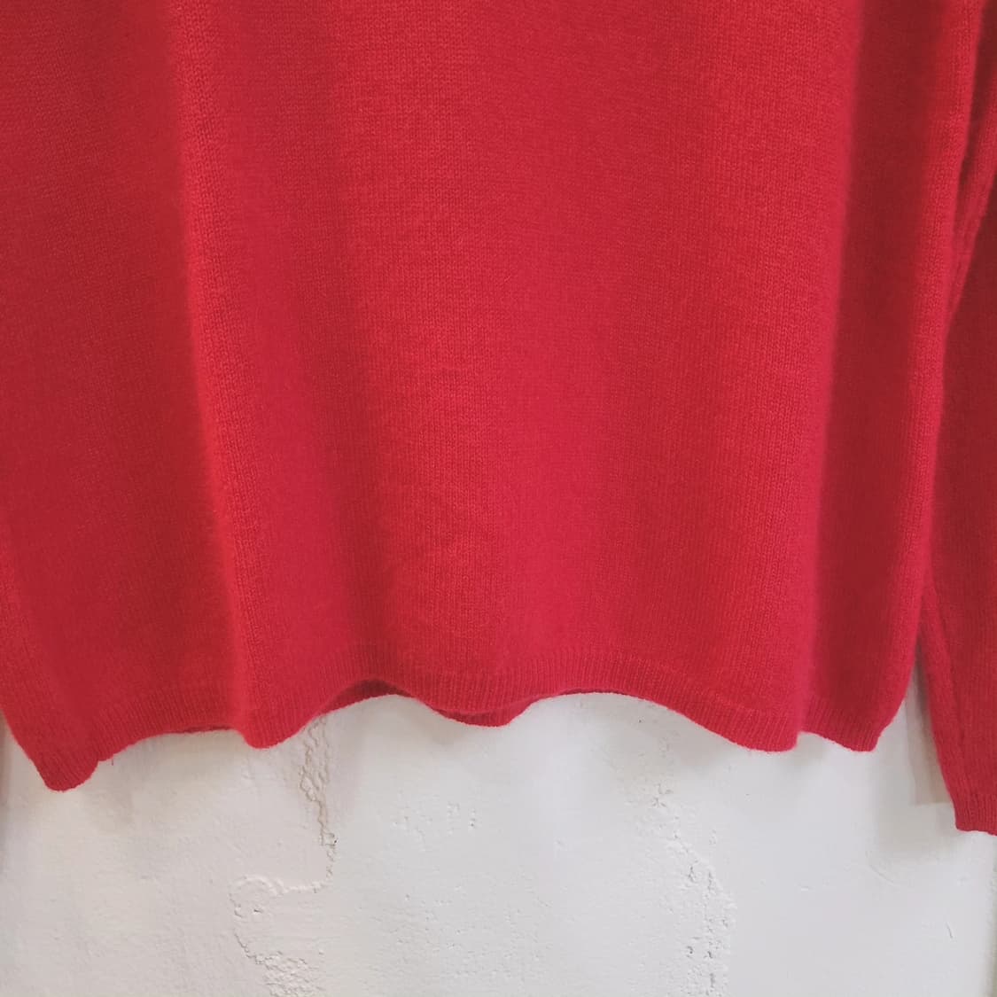 Cashmere 레드 목폴라 캐시100 니트 L 상품이미지5