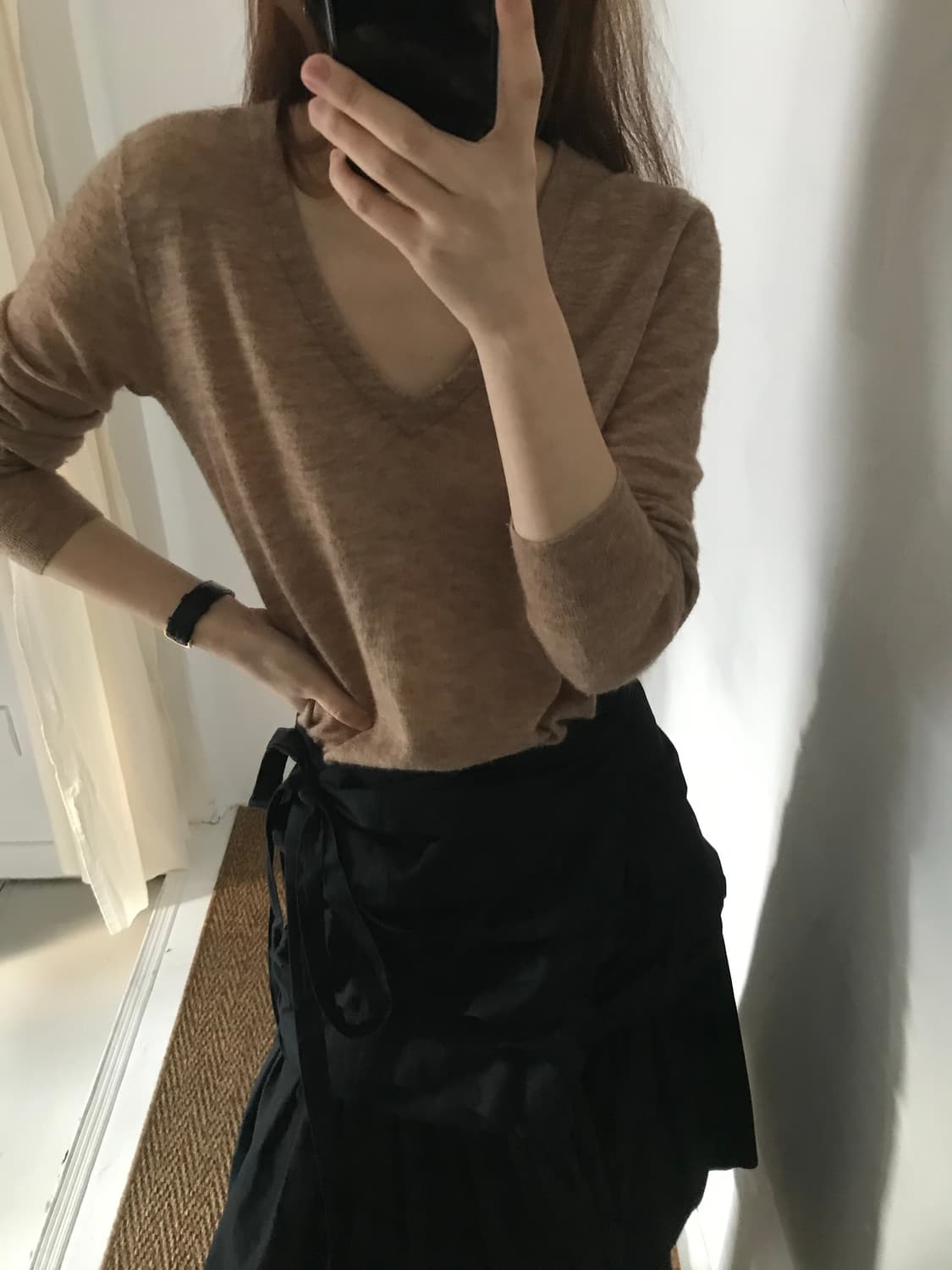 v-neck alpaca knit 상품이미지4