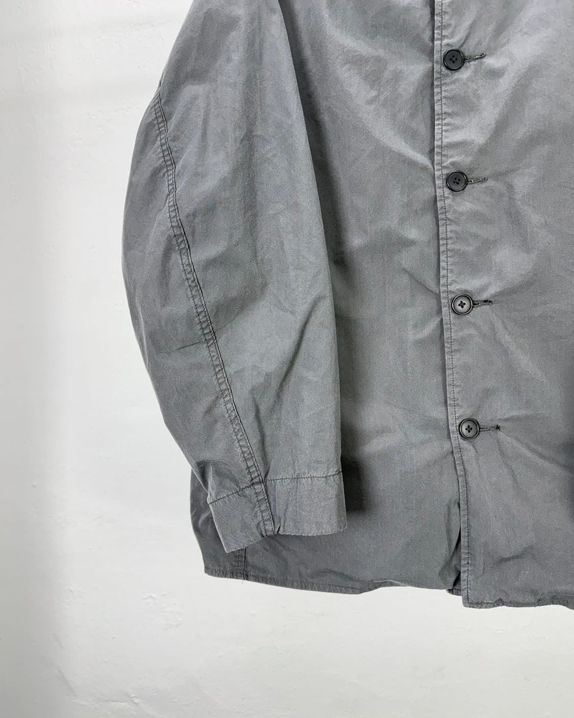 나나미카 차콜 그레이 밴드 칼라 코튼 자켓 상품이미지4