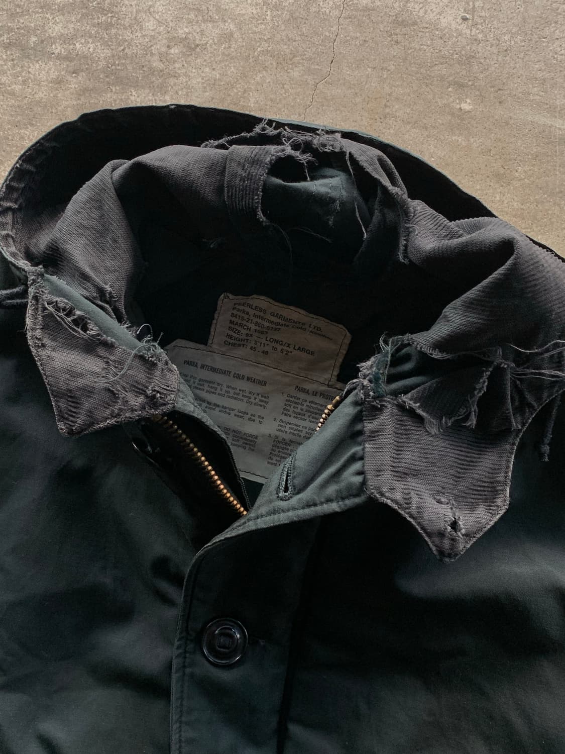 80s 로얄 캐네디언 네이비 콜드 웨더 파카 (롱/엑스라지) 상품이미지2