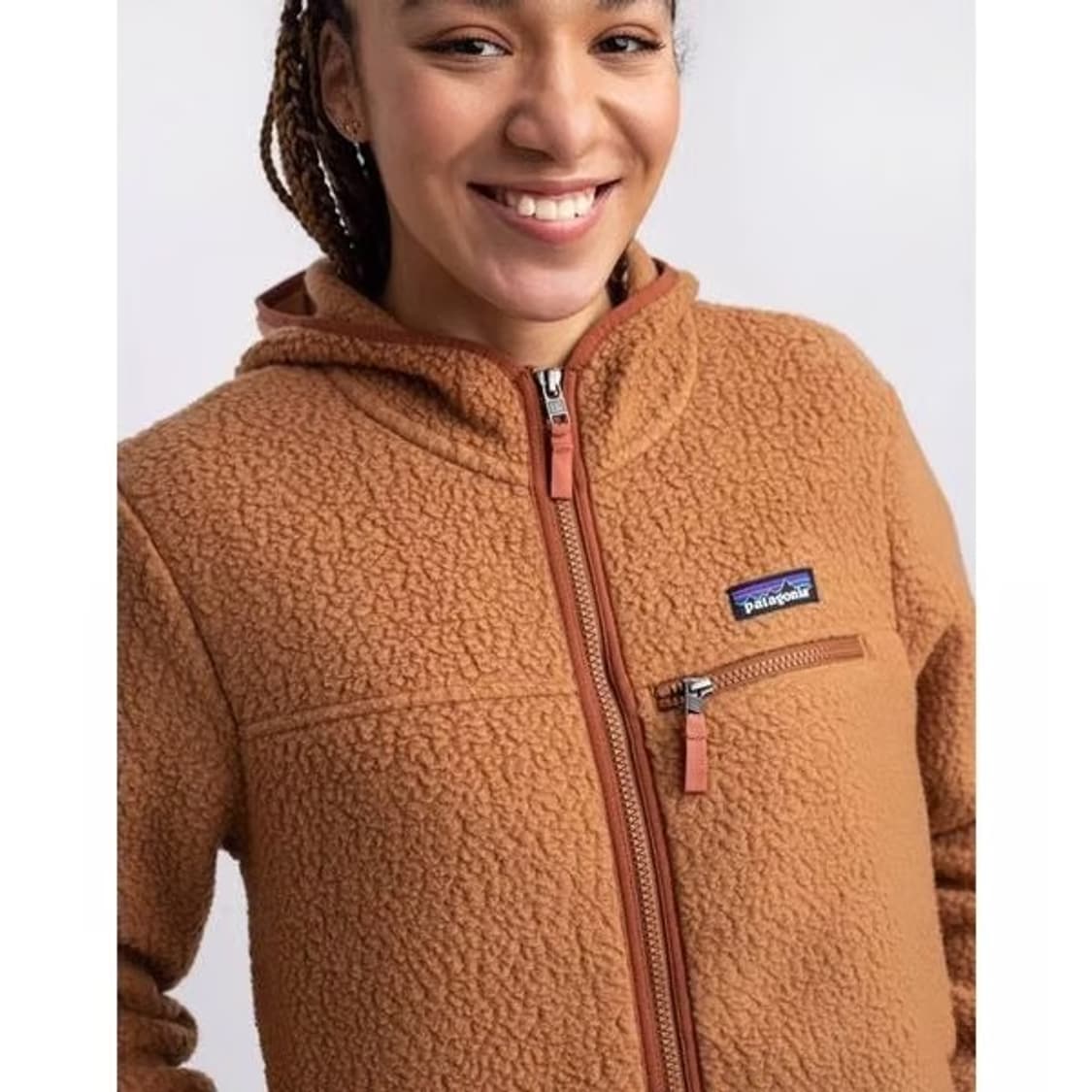 파타고니아 레트로 파일 플리스 후디 브라운 상품이미지1