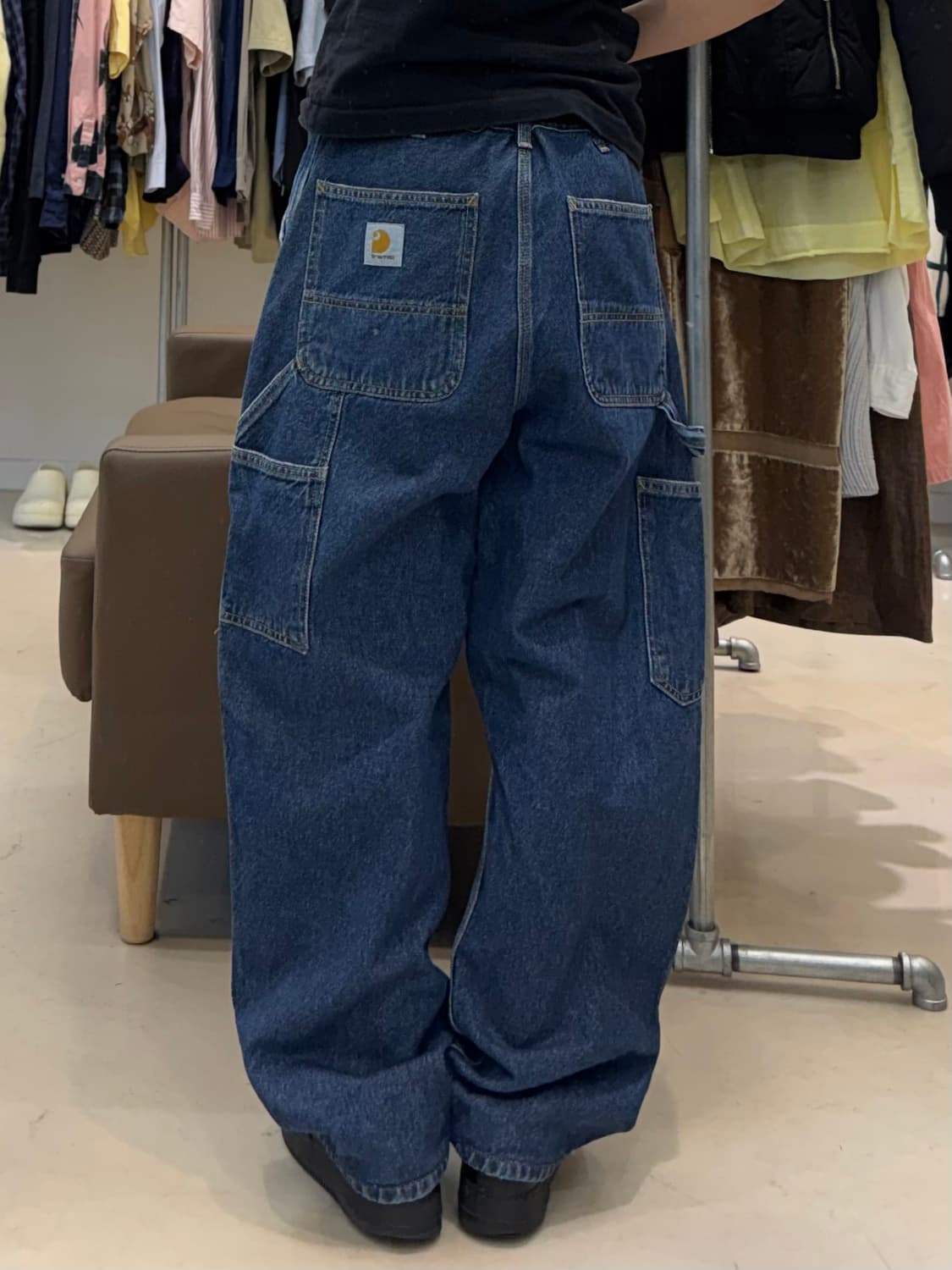 칼하트 wip 더블니 카펜터 워크 데님팬츠 상품이미지5