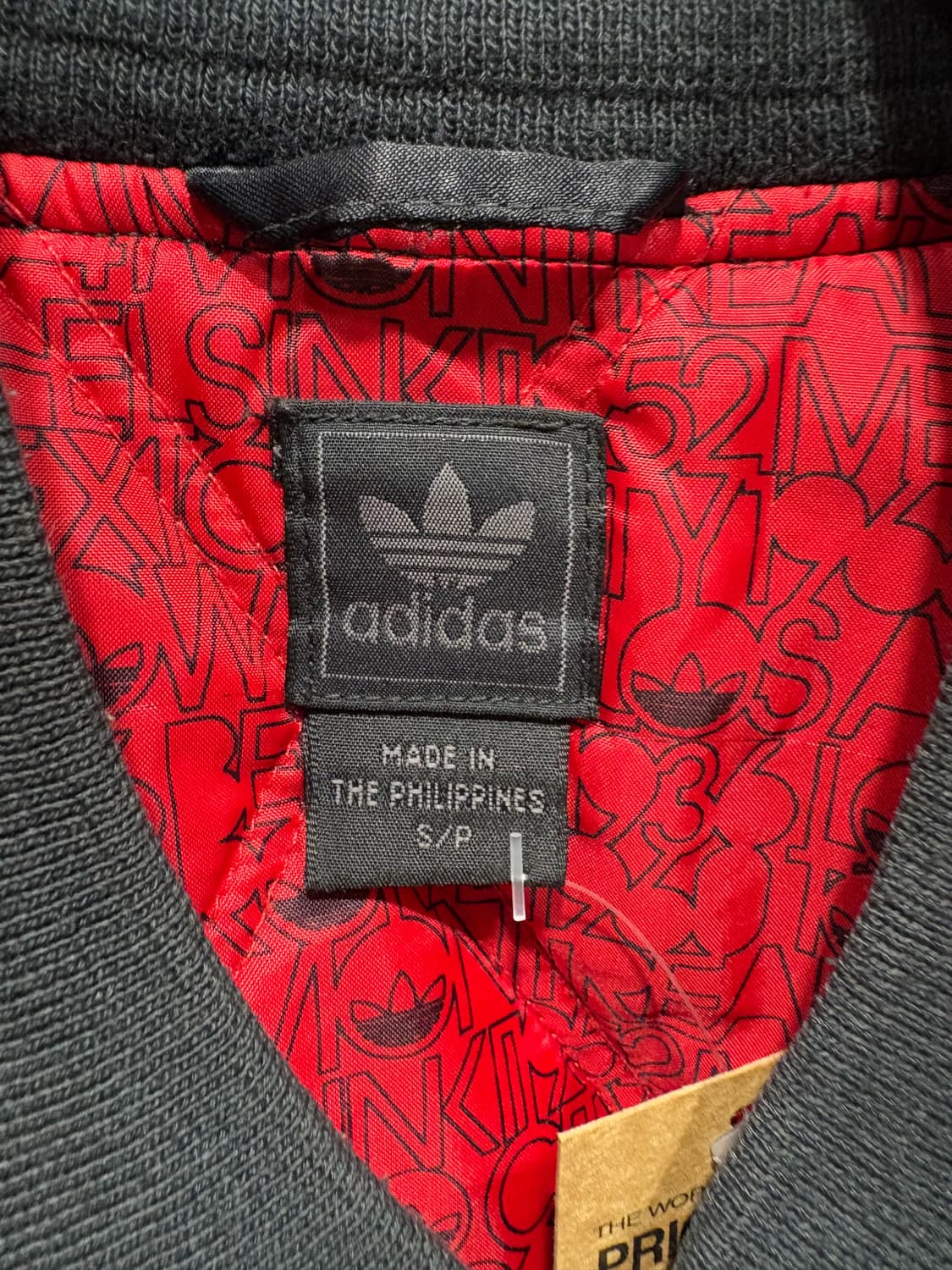 S 아디다스 레드 빅로고 버튼 봄버 자켓 상품이미지7