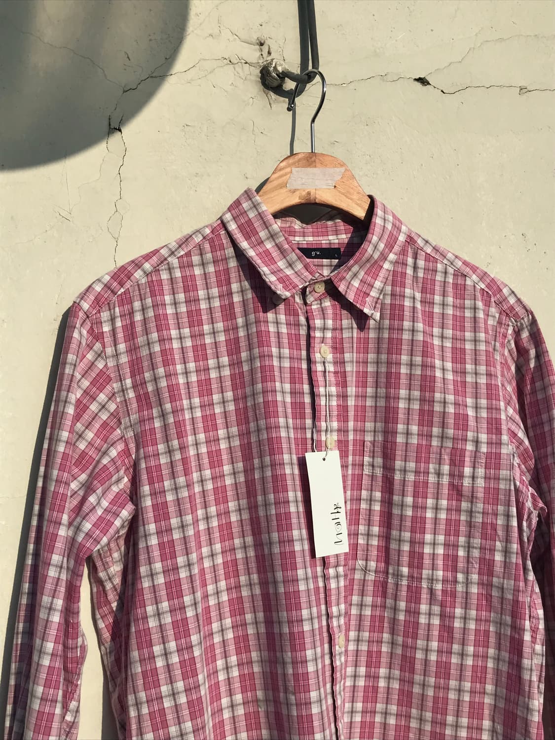 딸기우유 체크 셔츠 상품이미지8