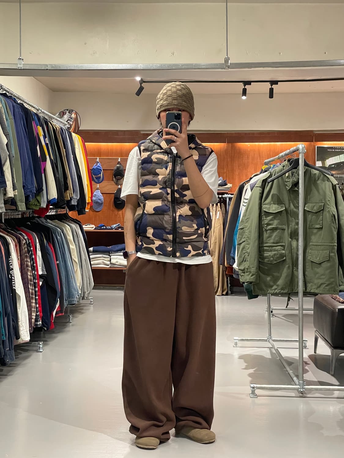 카모플라주 패딩 조끼   상품이미지1