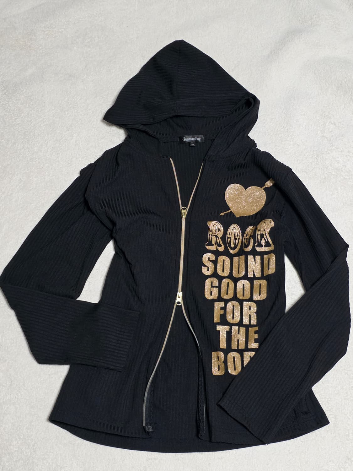 일본빈티지 금장날개 펑크 후드 집업 투웨이 y2k 오네갸루 상품이미지1