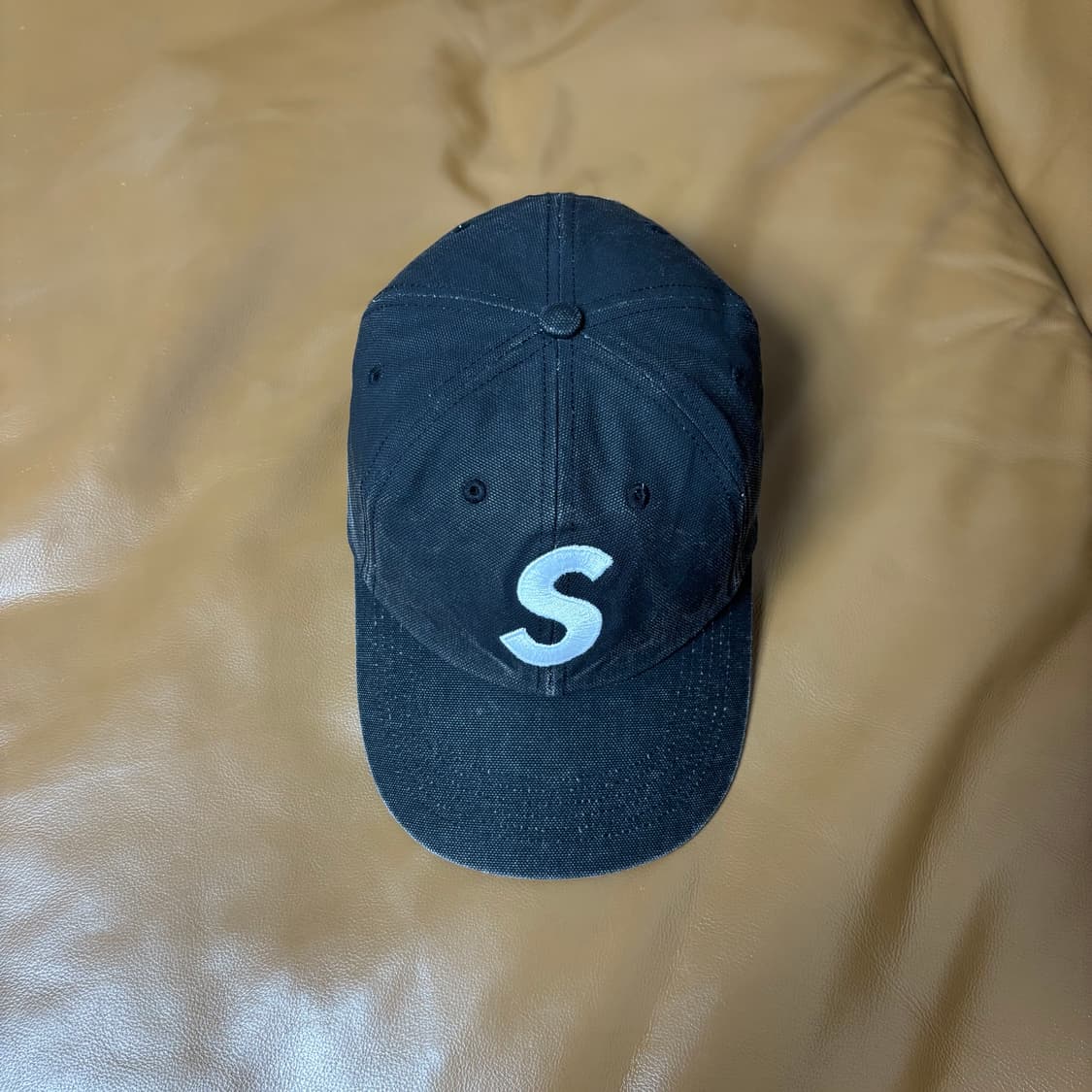Supreme 슈프림 23ss 피그먼트 블랙 S로고 6패널 볼캡 모자 상품이미지6
