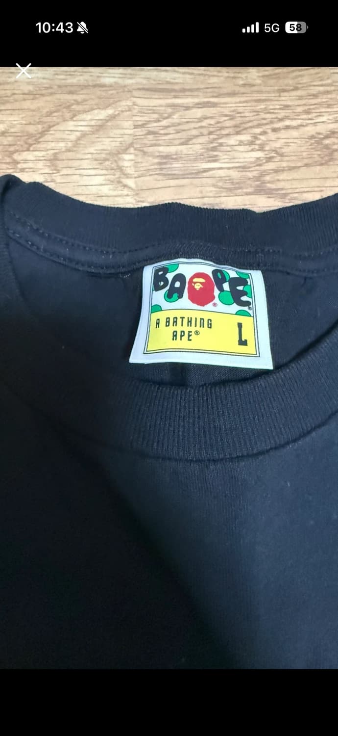 베이프(BAPE) 로고 반팔 L 상품이미지3