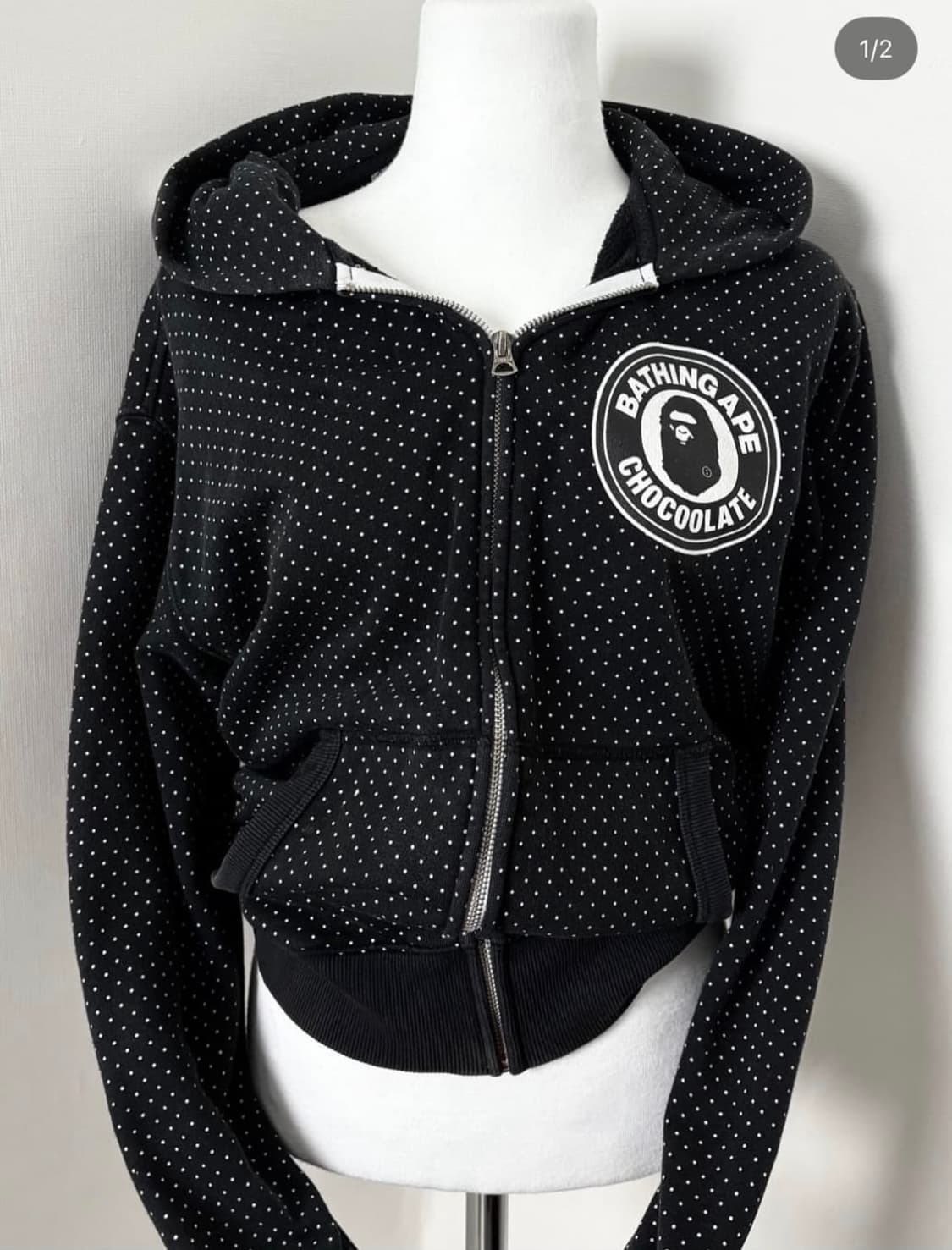 베이프 도트 후드집업 상품이미지1