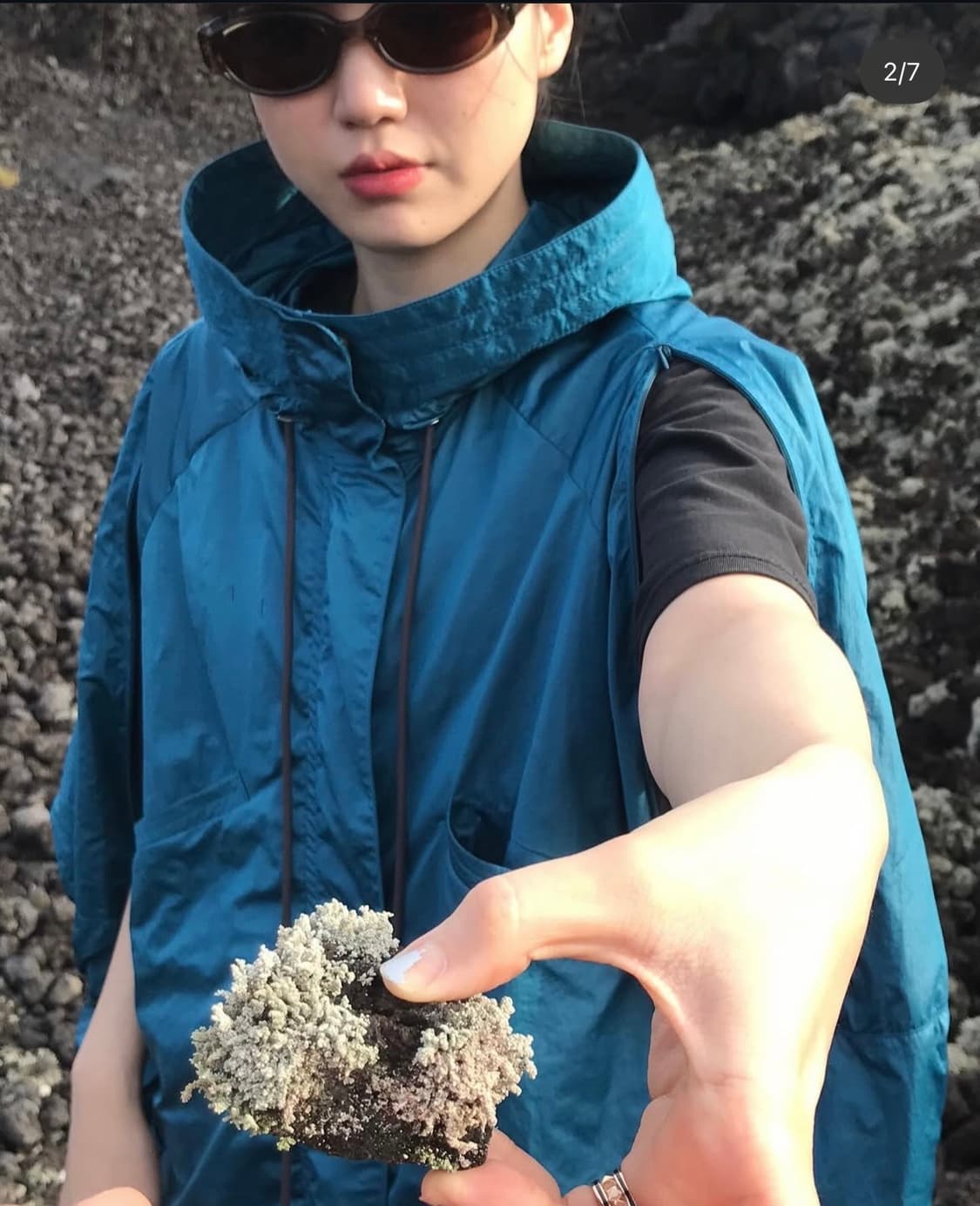 애옹쓰 판초 파라슈트 베스트 블루 상품이미지4