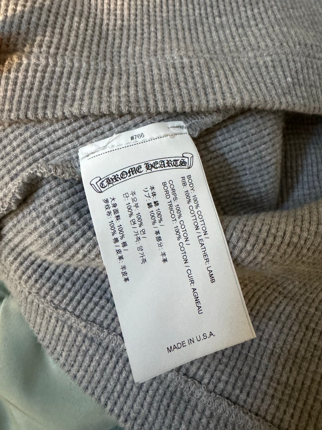 크롬하츠 레더패치 헨리넥 니트 상품이미지5