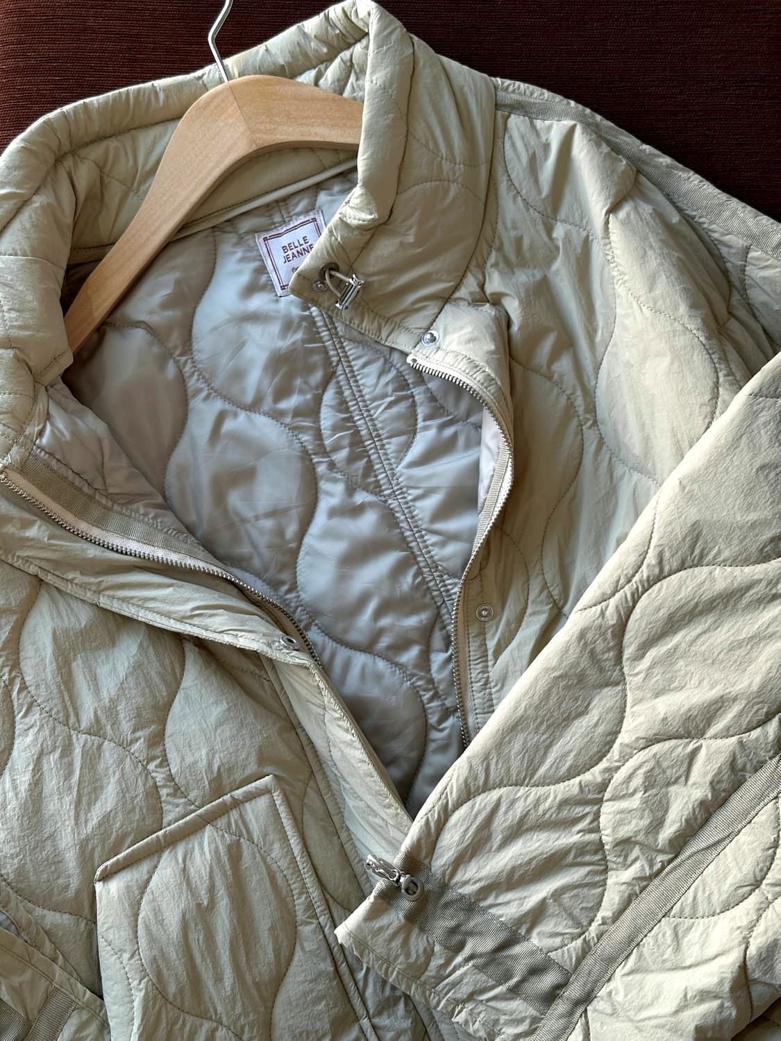 Quilted mil design over blouson jacket 상품이미지3