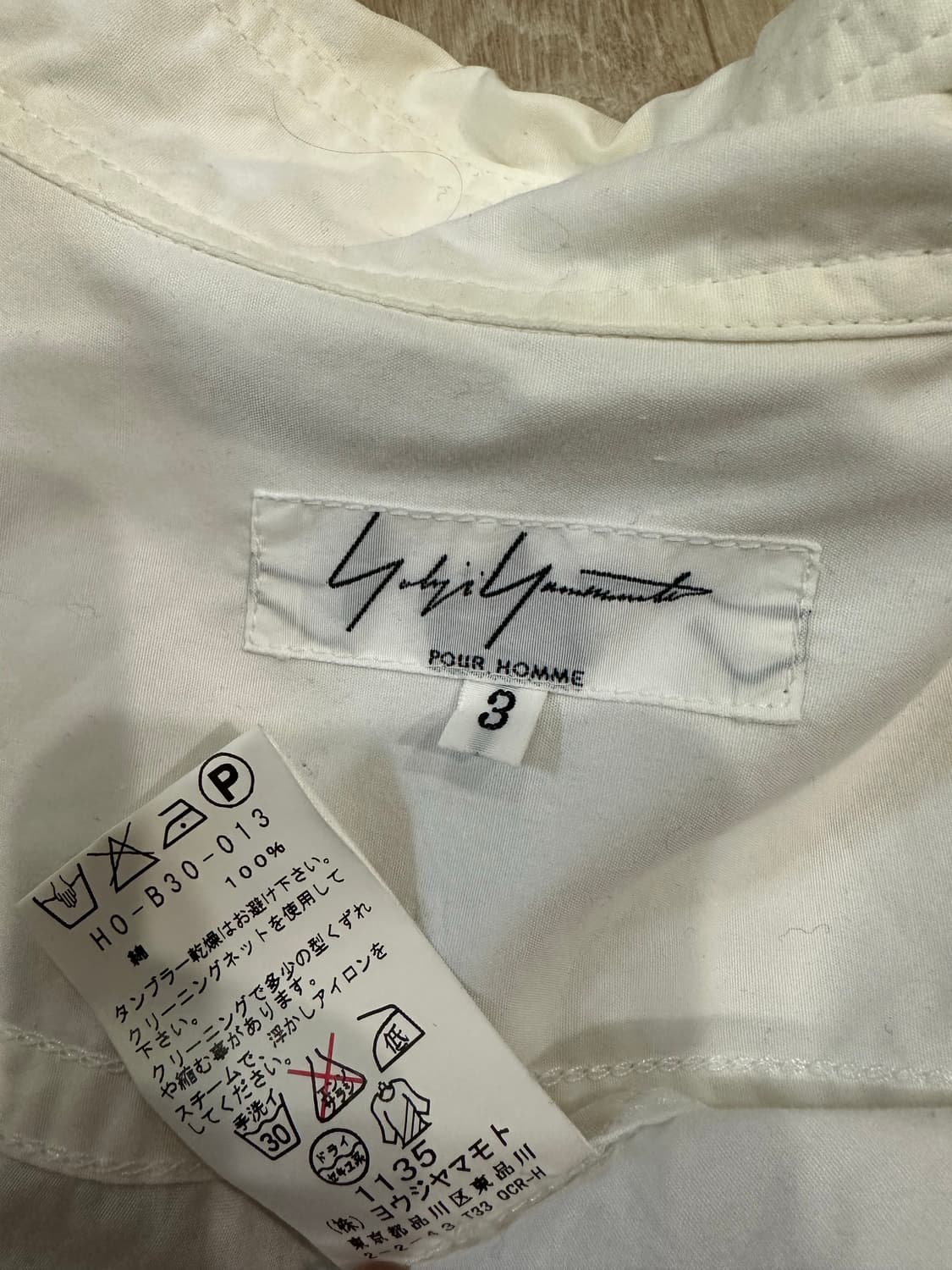 요지야므모토 뿌르옴므 타이 셔츠 상품이미지3