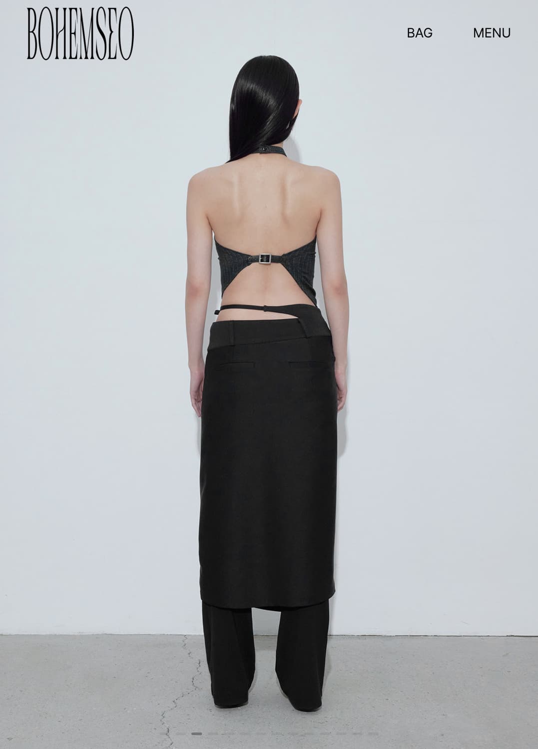 보헤미안서울 RHOMBUS HALTER TOP, STRIPE 상품이미지2