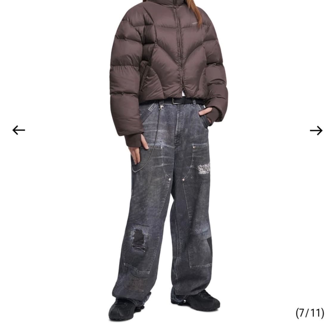 노매뉴얼 아엘라 덕다운 숏패딩 s 상품이미지2