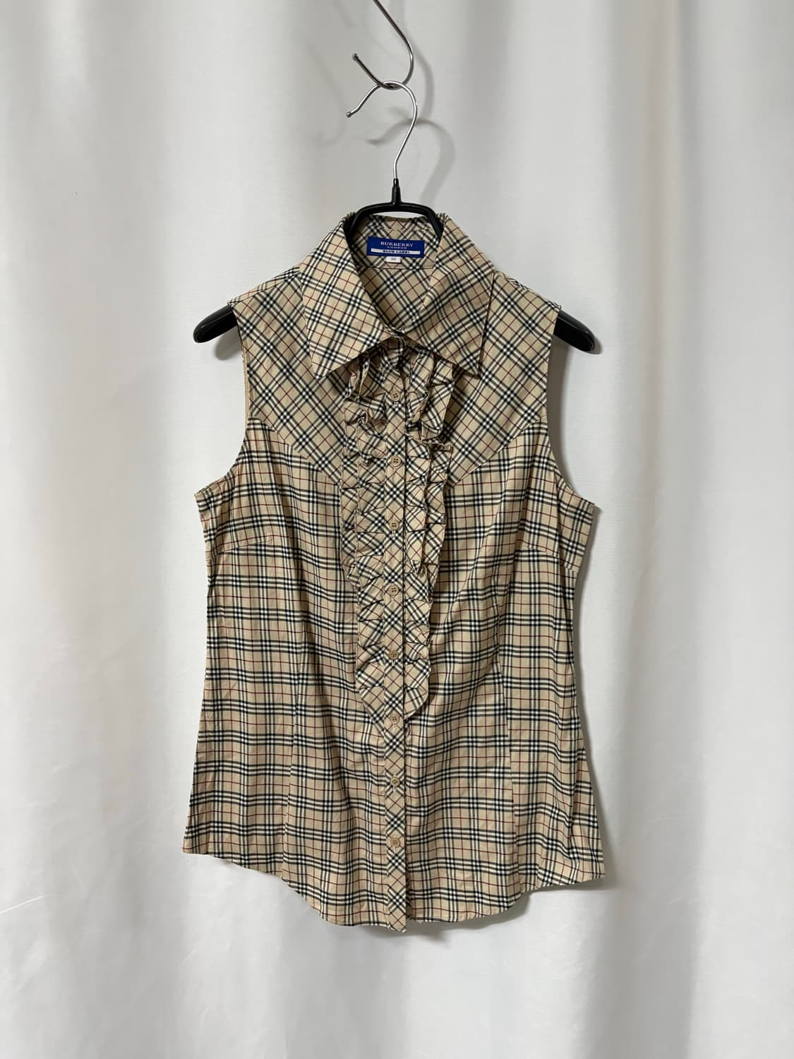 Burberry Blue Label 노바체크 러플 블라우스 상품이미지3