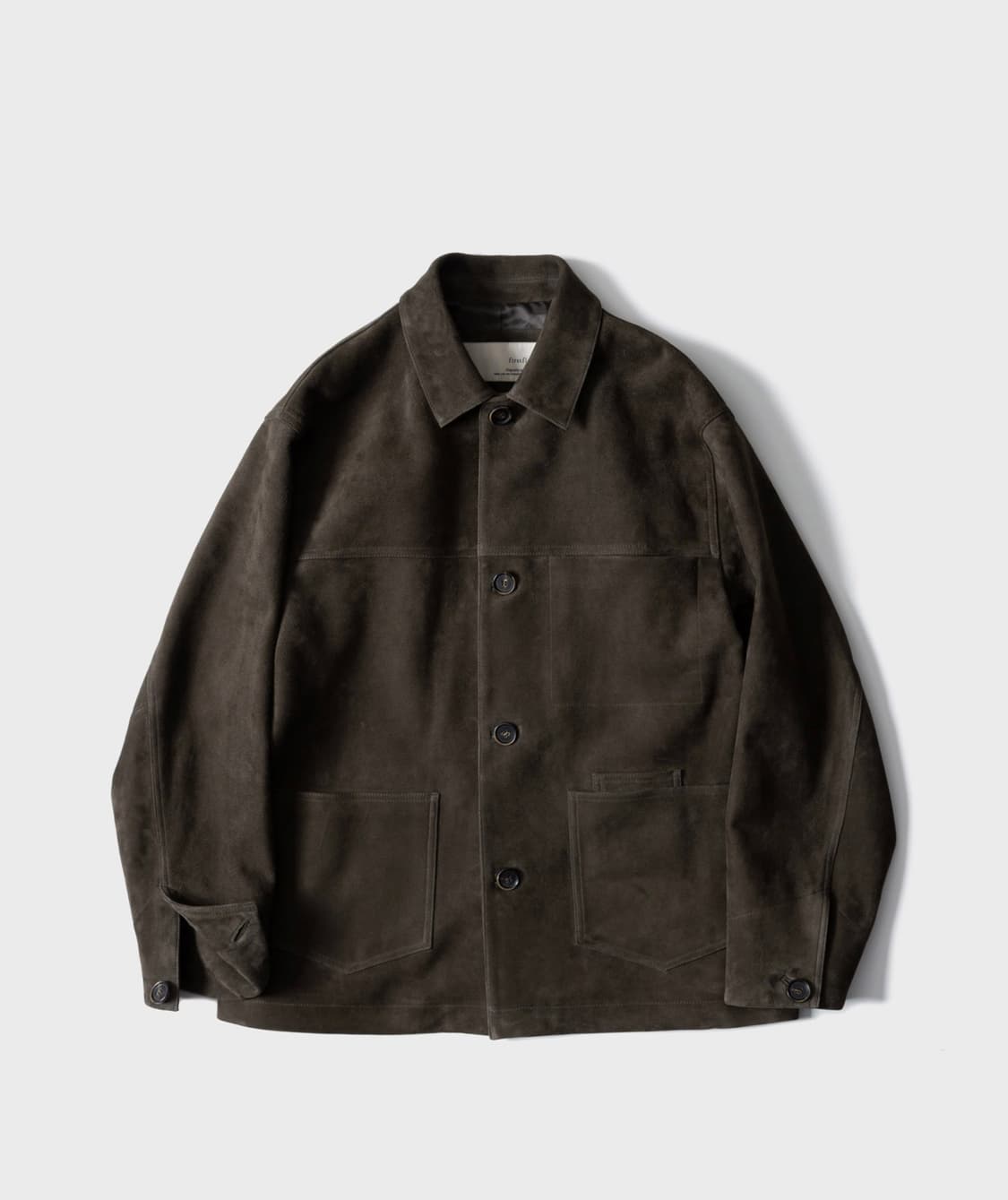 새상품) 퍼스트플로어 스웨이드 초어 코트 고트스킨 카키브라운 48 사이즈 상품이미지1