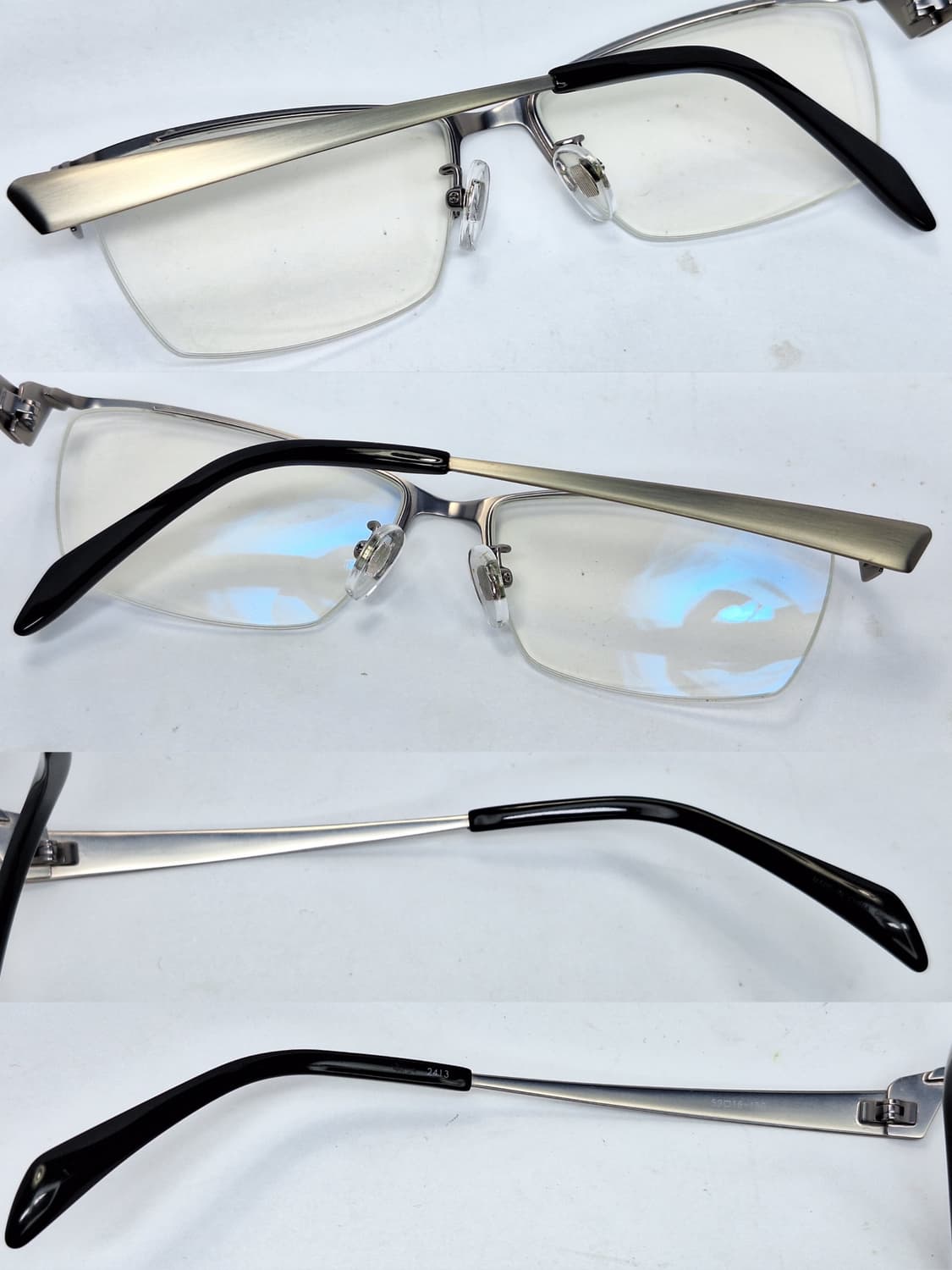 2413 반무테 클래식 안경테 59mm 빅사이즈 일본 수입 패션 레트로  상품이미지9