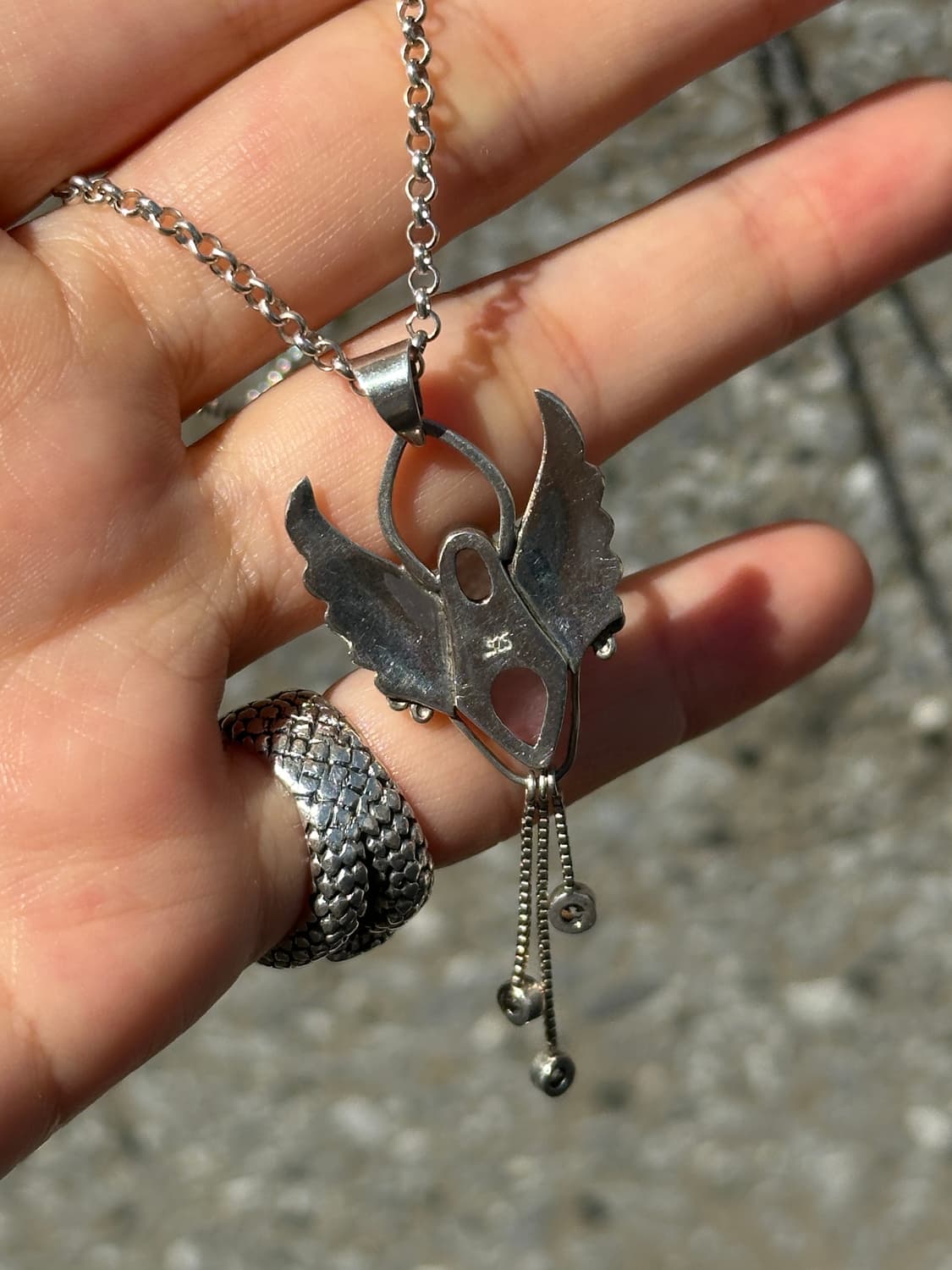 Vintage Angel Wing Rose Quartz Tassel 92 상품이미지3