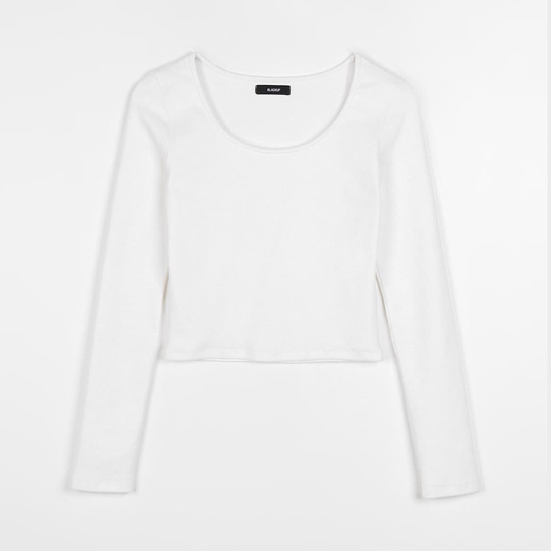 블랙업 에디르 유넥 세미크롭 긴팔티 상품이미지2