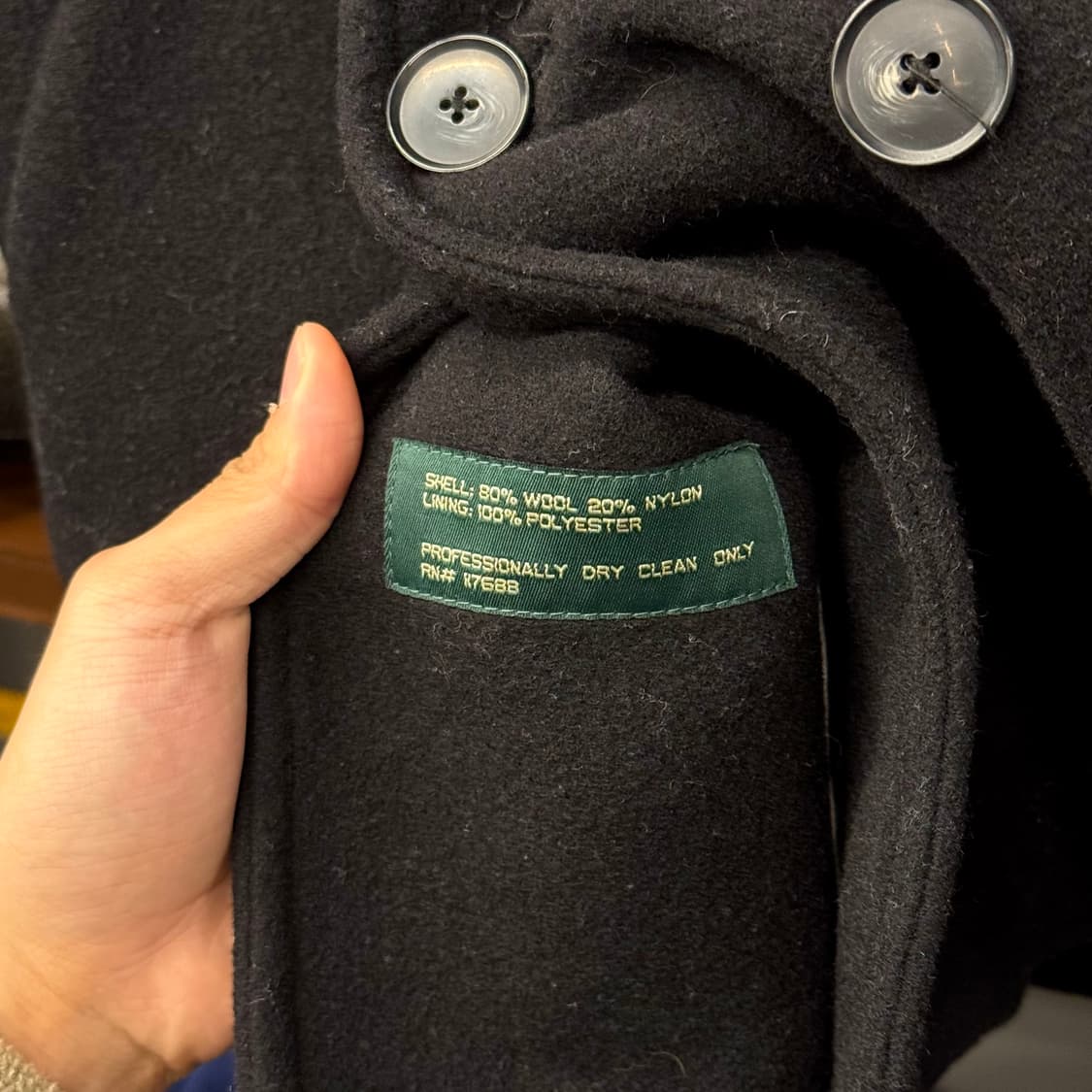 00s 폴로 랄프로렌 US NAVY 미 해군 밀리터리 복각 피코트 상품이미지6