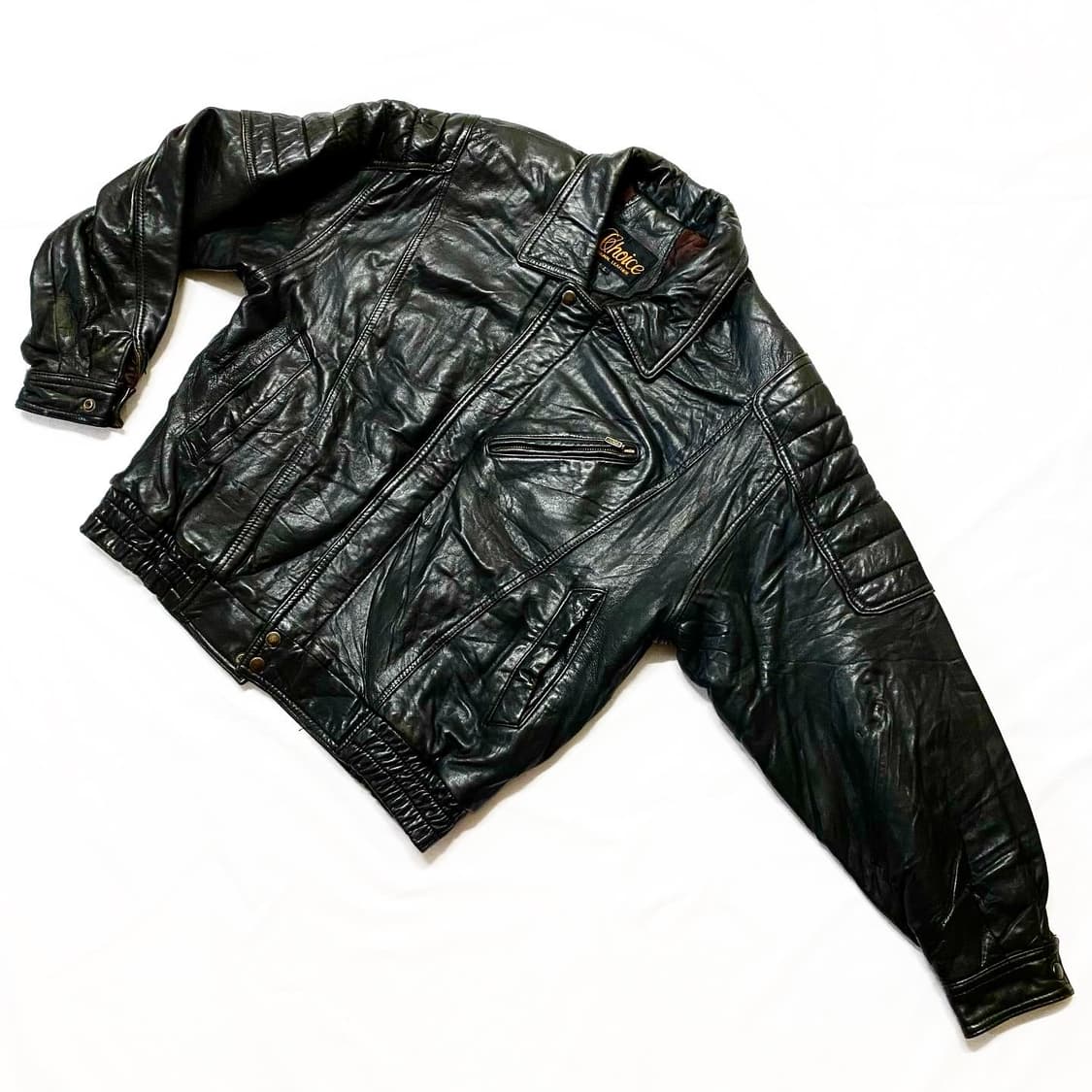 Choice - 양가죽 레더 바이커 봄버 자켓 상품이미지1