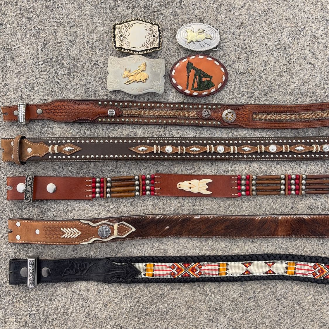 노코나 Nocona 스터디드 웨스턴 레더 벨트 상품이미지2