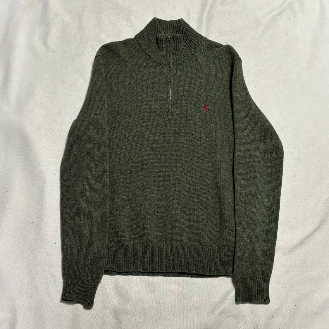 M 폴로랄프로렌 카키 반집업 니트 상품이미지2